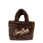 Borsa a mano SAINT BARTH COLETTE SOFT FUR - Marrone 01453I